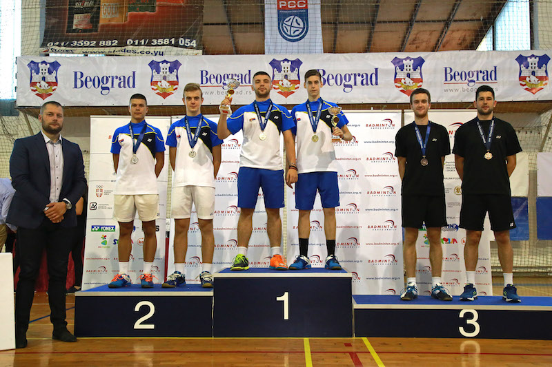 Osvajaci medalja u muskom dublu na XVII Kupu grada - Trofeju Beograda 2017 u badmintonu.jpg