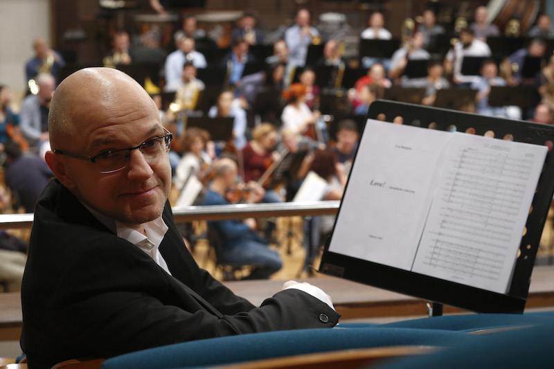 kompozitor Ivan Brkljacic u Filharmoniji. foto marko djokovic.jpg