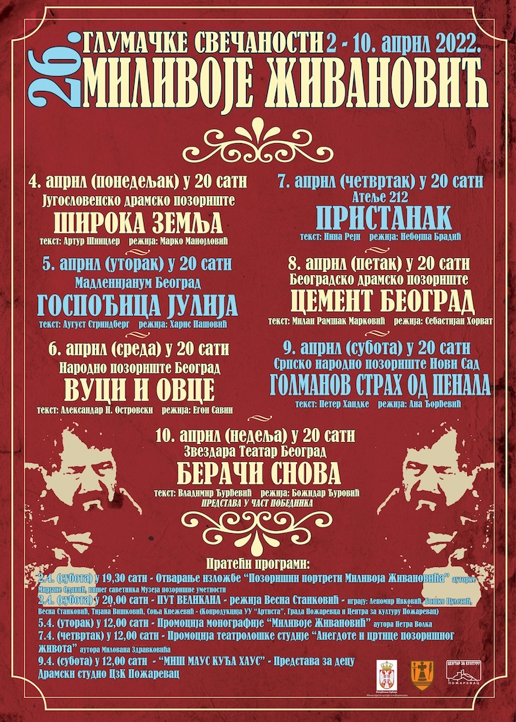 Глумачке свечаности Миливоје Живановић