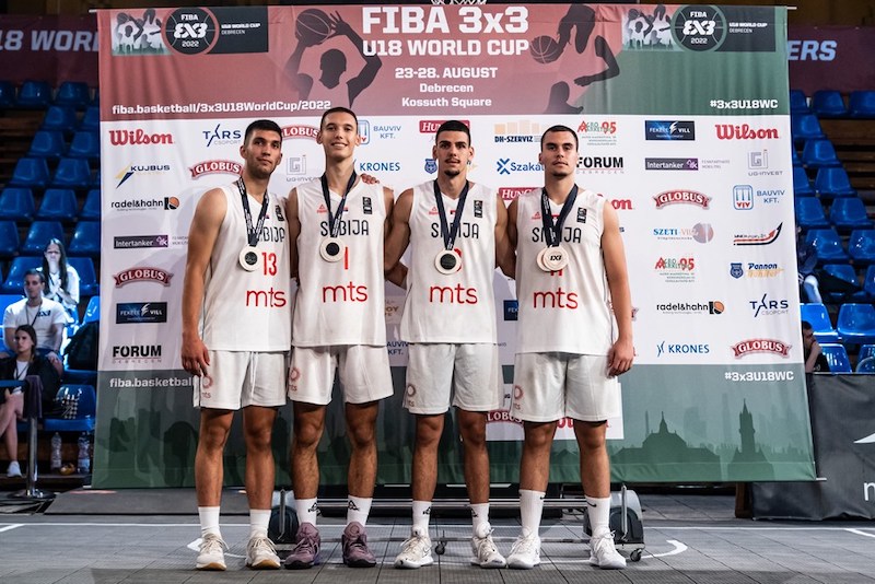КОШАРКА - Јуниорска 3на3 репрезентација Србије вицешампион света