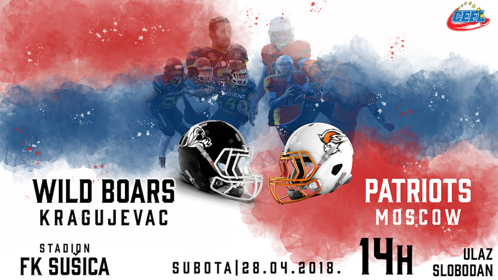 АМЕРИЧКИ ФУДБАЛ: CEFL спектакл: Вепрови дочекуjу шампиона Русиjе