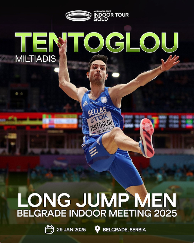 АТЛЕТИКА - Милтиадис Тентоглоу на Belgrade Indoor Meeting-u 2025
