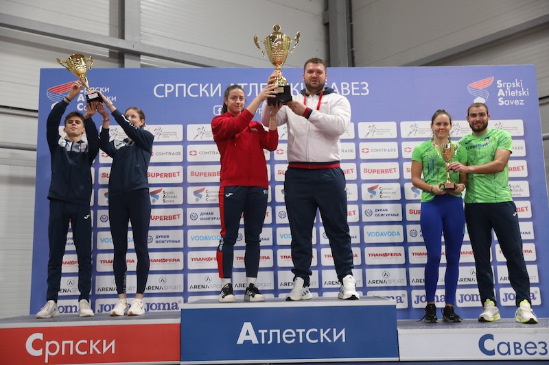 АТЛЕТИКАА - СРБИJА ПОБЕДНИК ДВОРАНСКОГ ТРОМЕЧА ПРОТИВ ХРВАТСКЕ И СЛОВЕНИJЕ