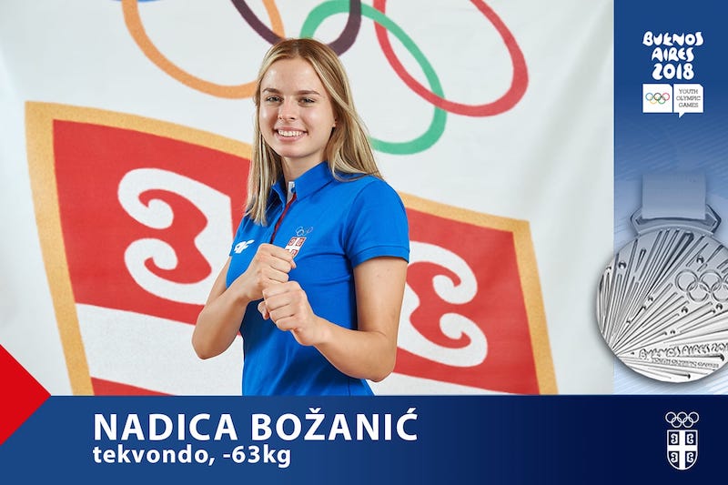 Теквондо: Надица Божанић сребрна на YOG у Буенос Аиресу