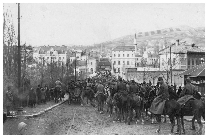 Ulazak srpske vojske pod zapovednistvom pukovnika Zivana Rankovica u Sarajevo 6.11.1918..jpg