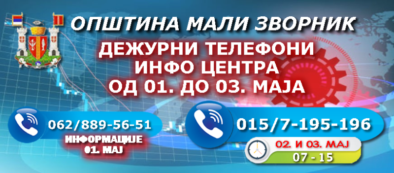 Радно време инфо центра током првомајских празника